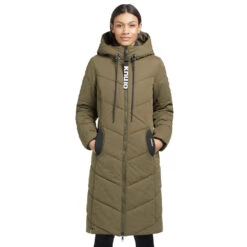 Khujo Aribay 2 Peached Wintermantel Hunter Green Damen