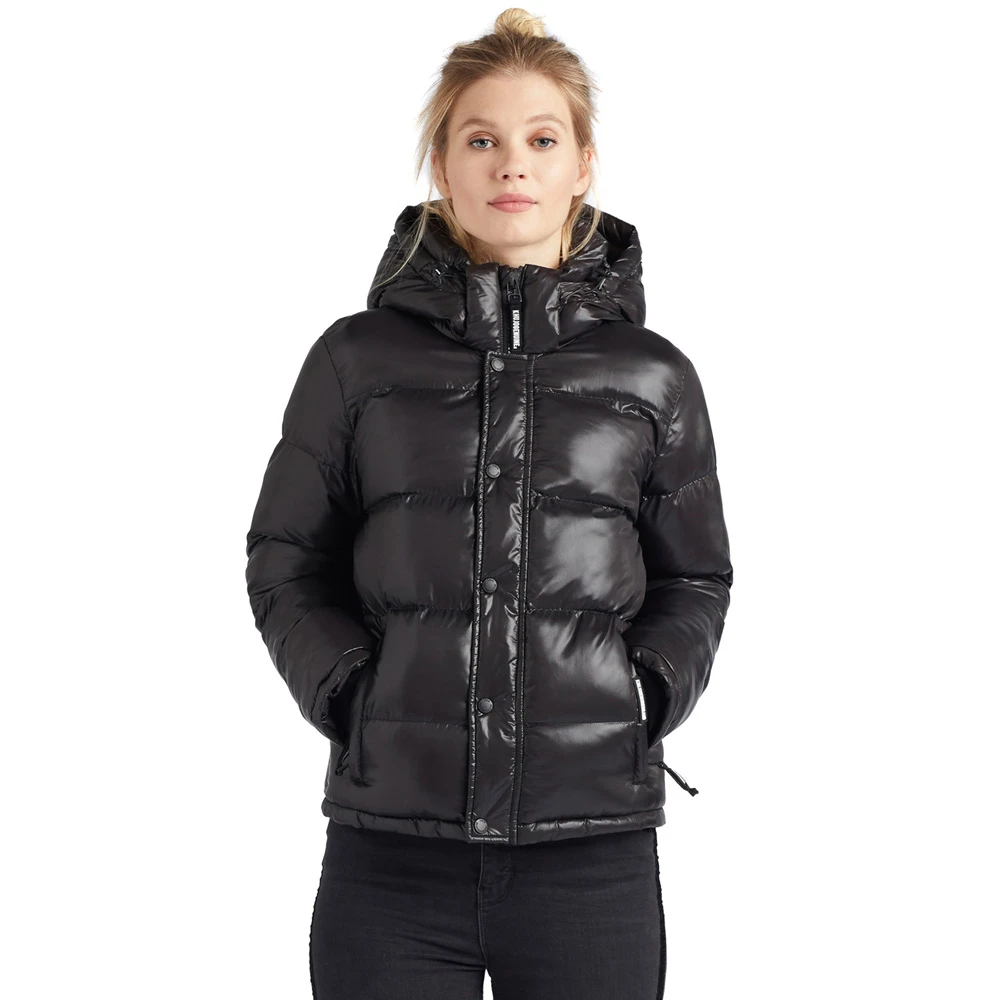 Khujo Camille Fake Down Winterjacke Shiny Black Damen 3 Khujo Camille Fake Down Winterjacke Shiny Black Damen