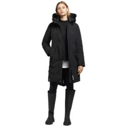 Khujo Charlyn 3 Wintermantel Black Damen -Khujo khujo charilyn 3 1002co223 200 black 03 gross