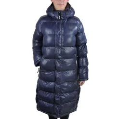 Khujo Feodora Fake Down Puffer-Parka Shiny Navy Damen
