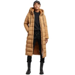 Khujo Gamber Langmantel Cedar Brown Damen -Khujo khujo gamber 1069co223 534 cedar brown 03 gross