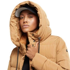 Khujo Gamber Langmantel Cedar Brown Damen -Khujo khujo gamber 1069co223 534 cedar brown 04 gross