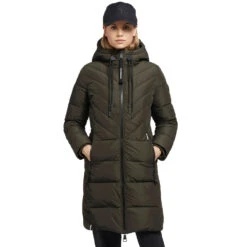 Khujo Mugg Steppmantel Pine Green Damen